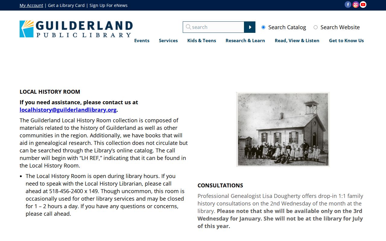 Guilderland city directory research at the Guilderland Public Library Local History Room